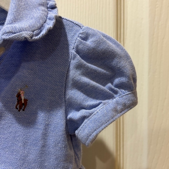 Ralph Lauren Blue Baby Button Dress - Picture 3 of 4
